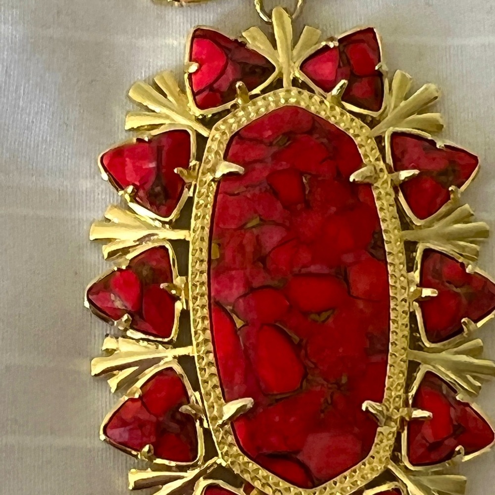 NWT Kendra Scott Havana Exclusive TX Release Bronze Veined Red Magnesite SO RARE - Picture 8 of 16